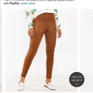 Loft petite faux suede legging